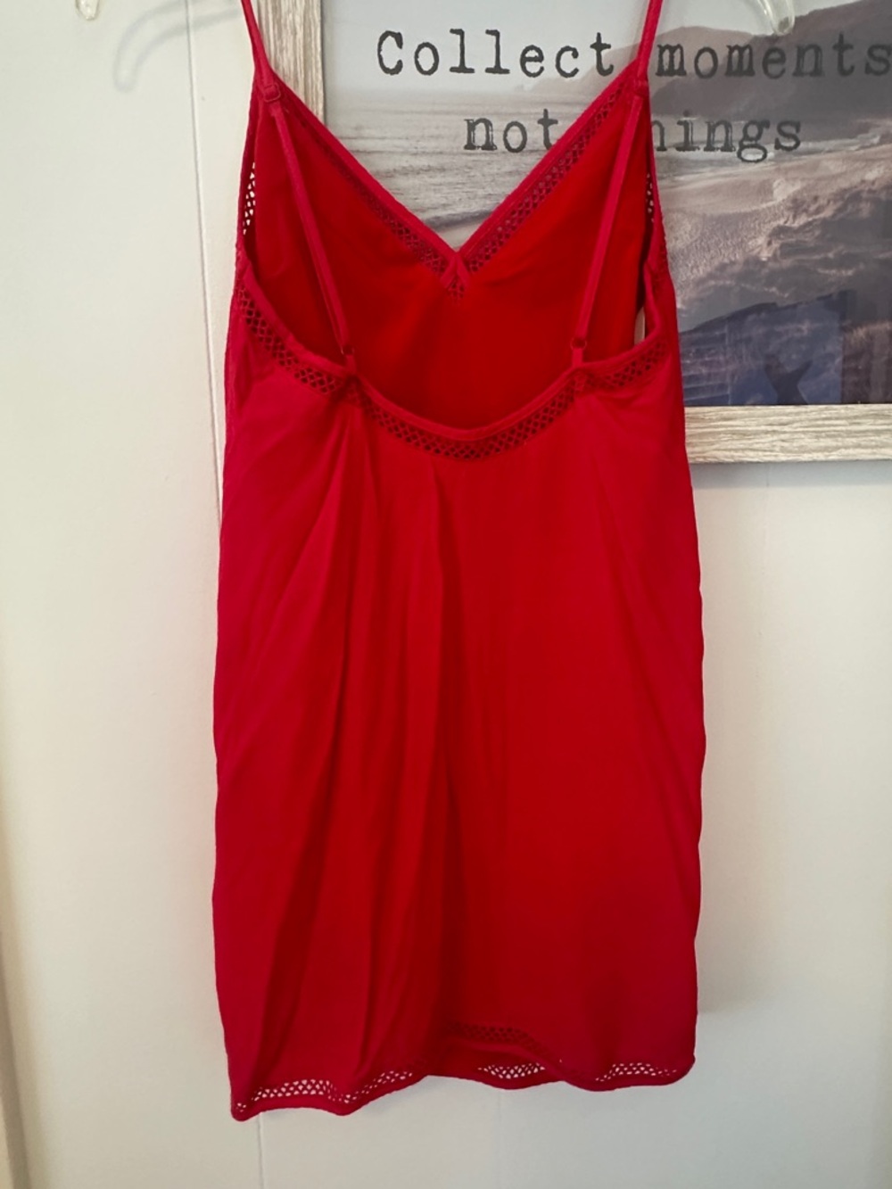 Size Small Lovers + Friends Red Lace-Trim Slip Red Dress - Picture 4 of 6
